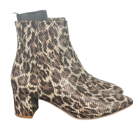 AGL MARETTE SNAKE EMBOSSED LEATHER ANKLE BOOTS IN LEOPARD NWOB‎ WOMEN'S SIZE 36 - Picture 6 of 13